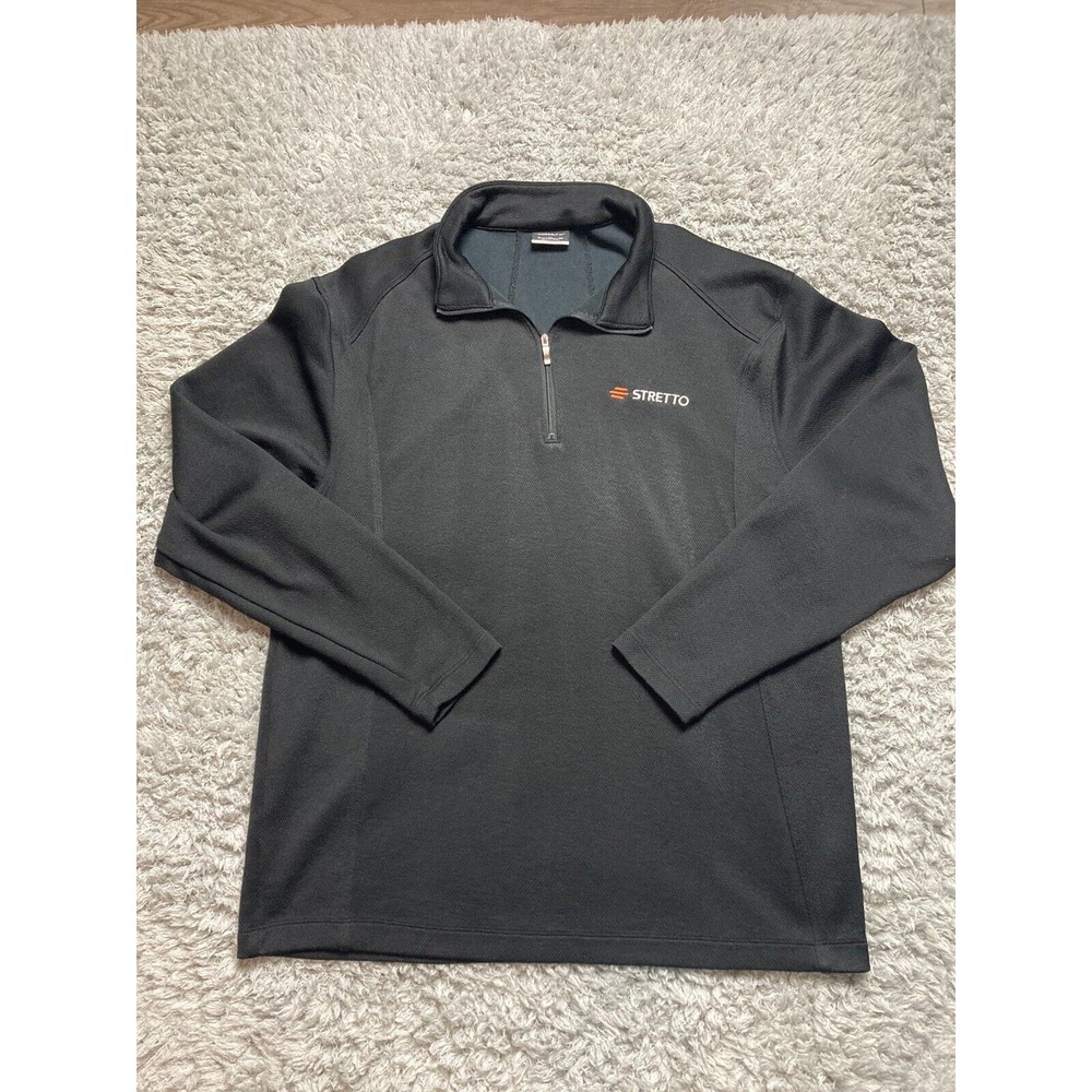 Nike Golf 1/4 Zip Mens Pullover size XL Stretto Black long sleeve activewear